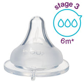 B.Box Baby Bottle Anti-Colic Teat - Stage 3 (6M+) 2 Pack